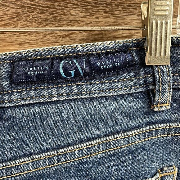 GLORIA VANDERBILT Ladies Blue Denim Straight Leg Jeans Button Zip Front Size 14 - Picture 6 of 13
